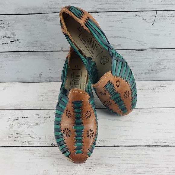 ZAACHILA Mexican Huarache wedge sandals 7 - Picture 3 of 12